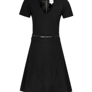 Reiss TILDA-GODET Black fit and flare Dress sz 2